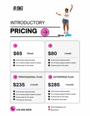 Personal training -Monthly